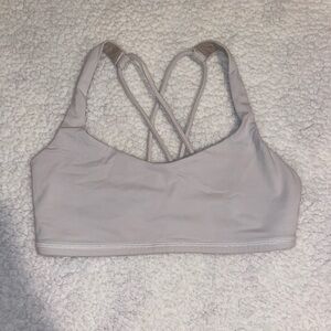 lululemon athletica Women's Strappy Sports Bra - Tan and Gray
